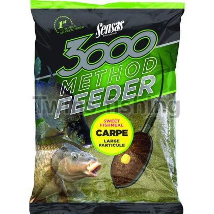 ЗАХРАНКА ЗА ФИДЕР РИБОЛОВ SENSAS 3000 METHOD SWEET FISHMEAL CARP 1кг.