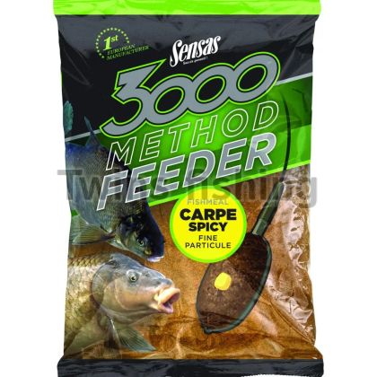 ЗАХРАНКА ЗА ФИДЕР РИБОЛОВ SENSAS 3000 METHOD FISHMEAL CARP SPICY 1кг.