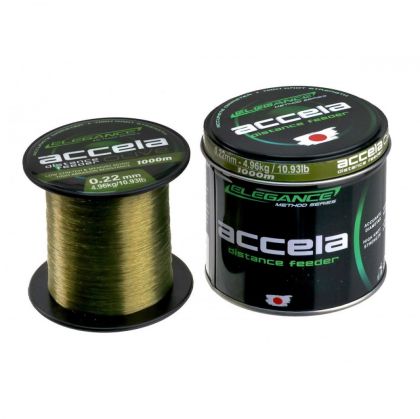 МОНОФИЛНО ВЛАКНО EM ACCELA DISTANCE FEEDER OLIVE 1000М 0.30мм