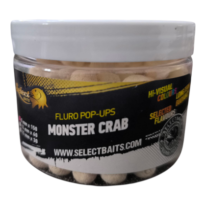 Tопчета Pop-Up Fluoro White Monster Crab 8 мм - Select Baits