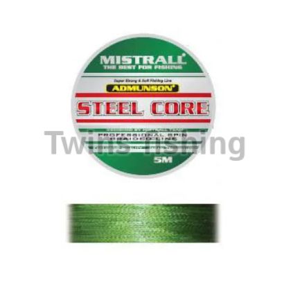 ПЛЕТЕНО ВЛАКНО ЗА ПОВОД MISTRALL STEEL CORE 0.11мм. 5м.