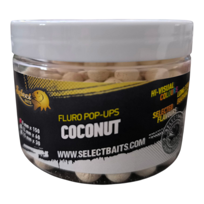Tопчета Pop-Up Fluoro White Coconut 8 мм - Select Baits