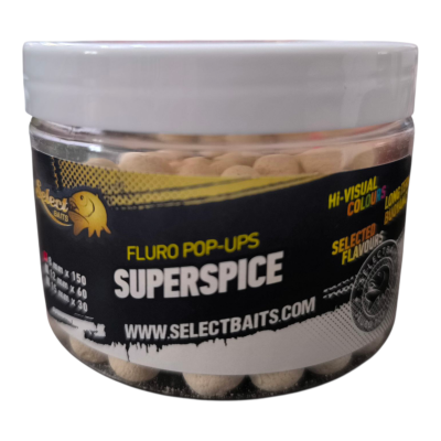 Tопчета Pop-Up Fluoro White Superspice 8 мм - Select Baits