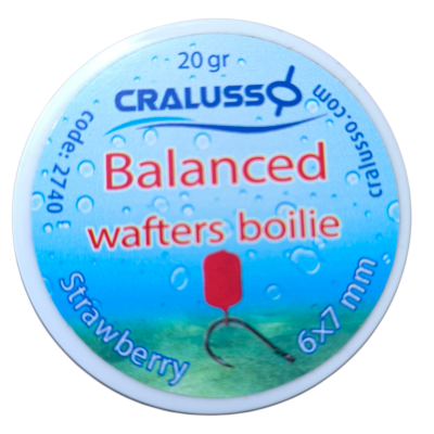 Tопчета Balanced Wafters Boilie Strawberry / Ягода 6 x 7 мм CR-2740 - Cralusso