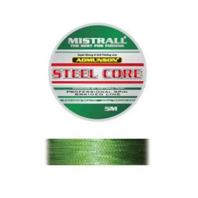 ПЛЕТЕНО ВЛАКНО ЗА ПОВОД MISTRALL STEEL CORE 0.11мм. 5м.